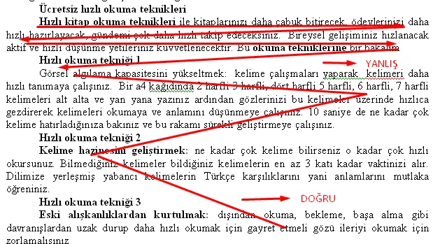 Hızlı Okuma Teknikleri FOTO: Hızlı Okuma Teknikleri